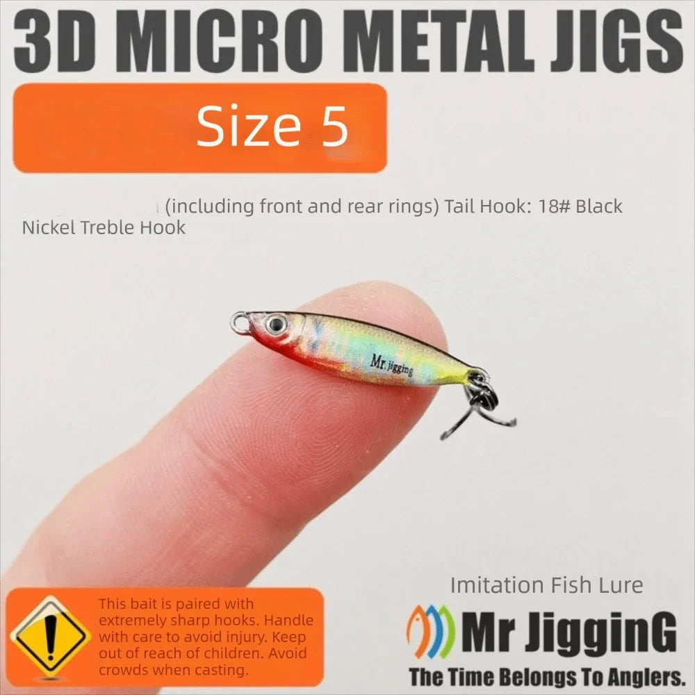 Micro Metal Jig Spoon Lure 1.5g 3g 5g – 3D Cast Fishing Bait