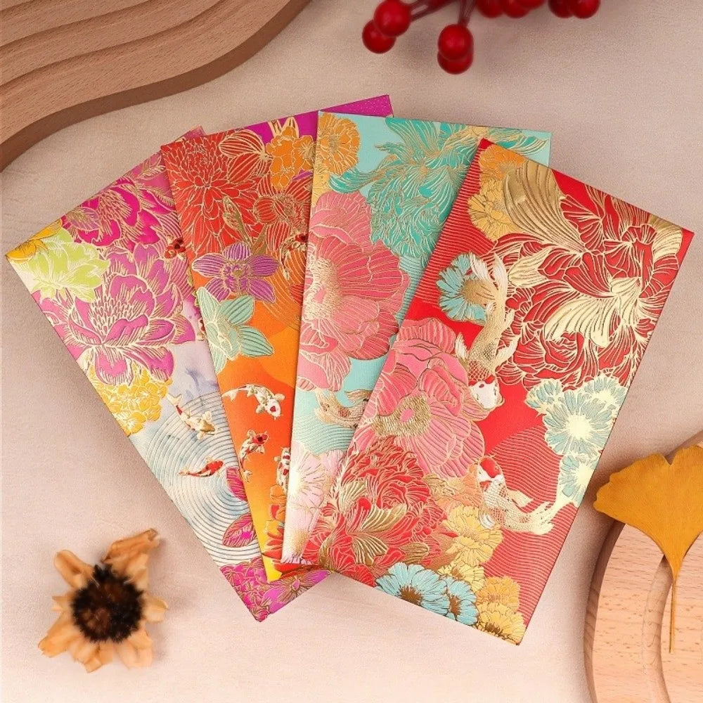 6pcs Floral Thank You Cards Golden Accents – Wedding & Birthday