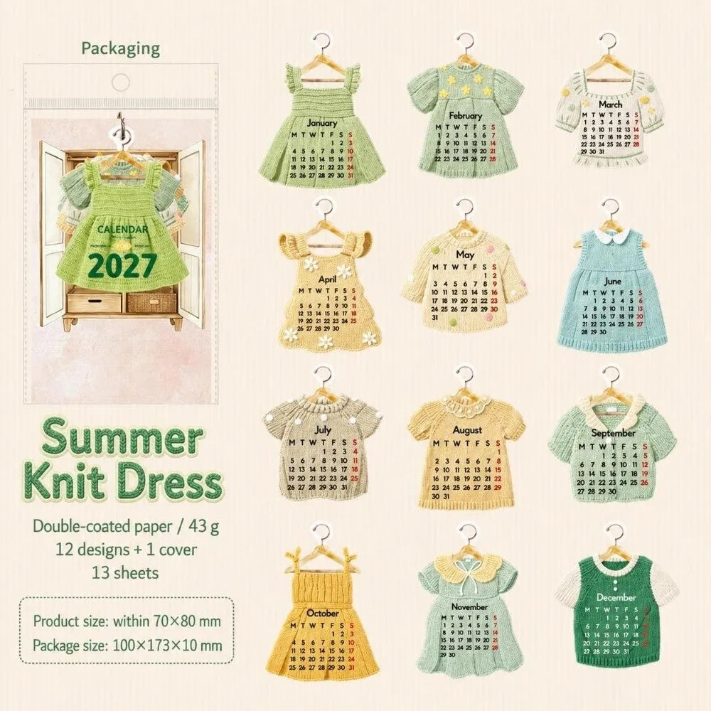 Mini 2027 Desk Calendar – Monthly Flip Table Calendar