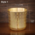 Brass Baifu Cup Cornucopia Desktop Ornament – 6cm Polished
