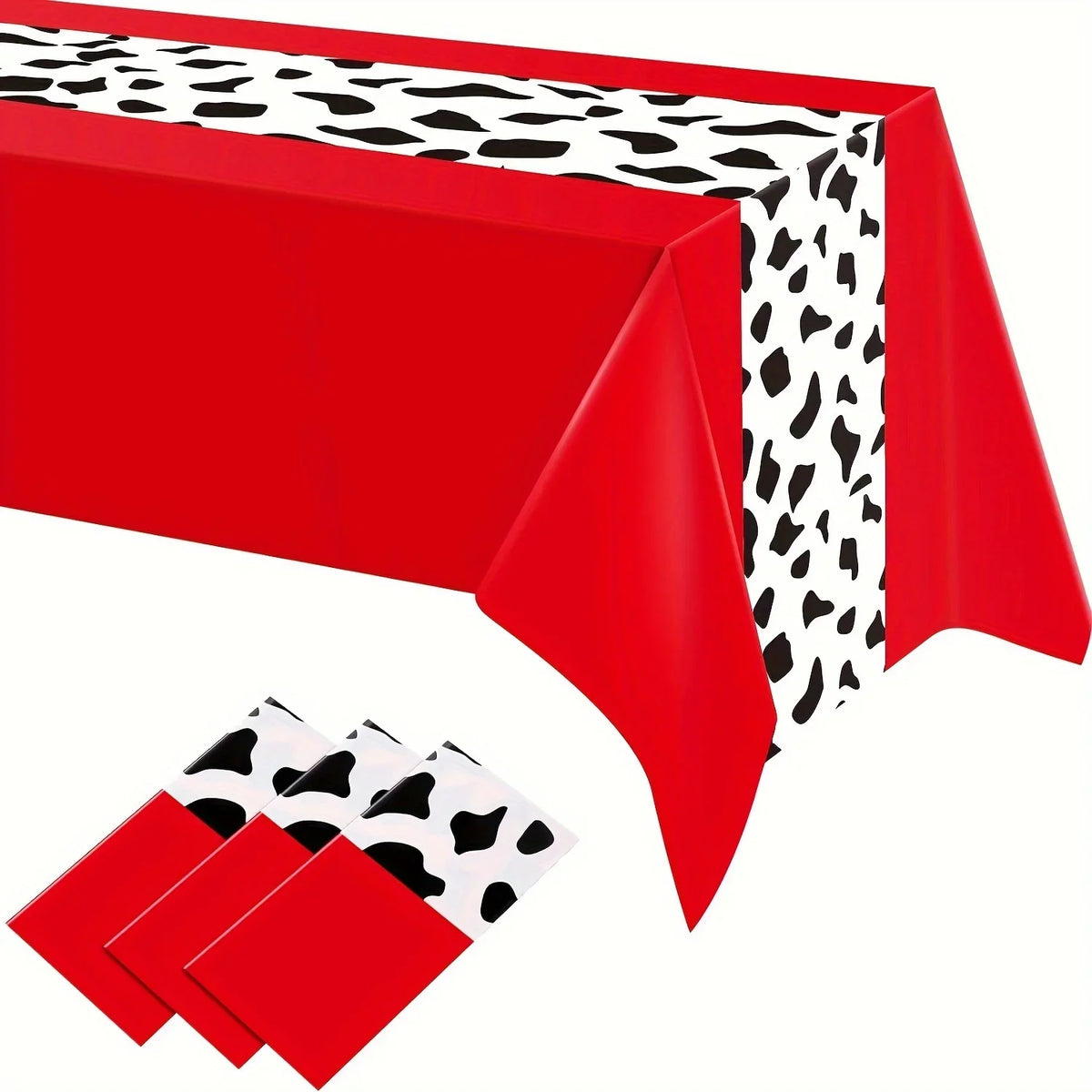 Pink Cow Print Disposable Party Tablecloth – 108" x 54"