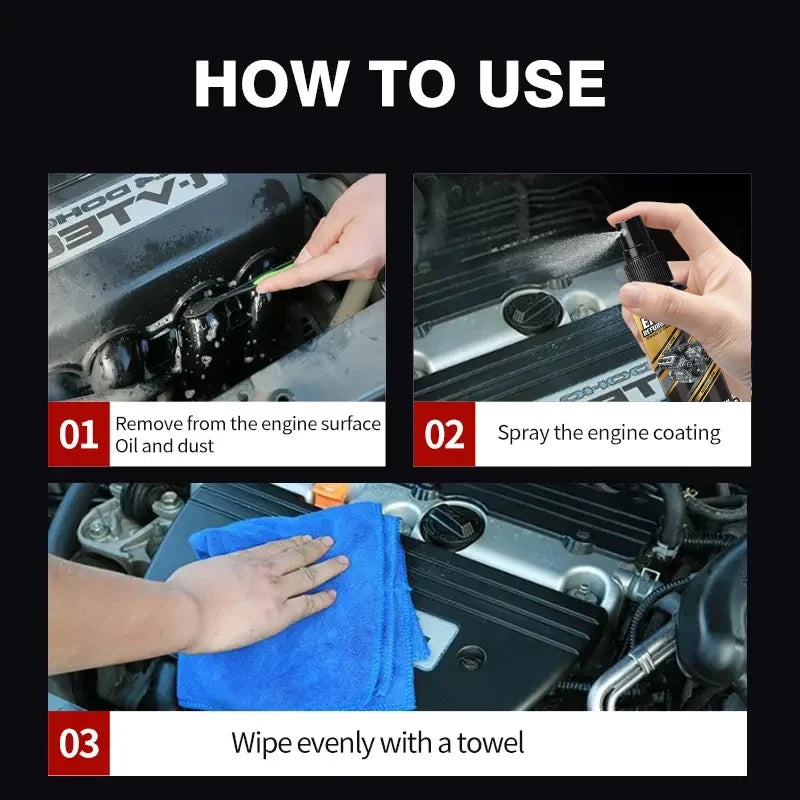 30ml Engine Bay Protection Kit – Car Plastic Polish & Degreaser