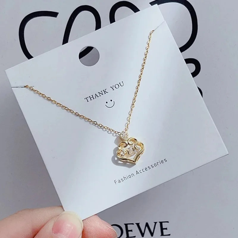 Women's Gold Plated Zircon Choker Necklace – Elegant Chain