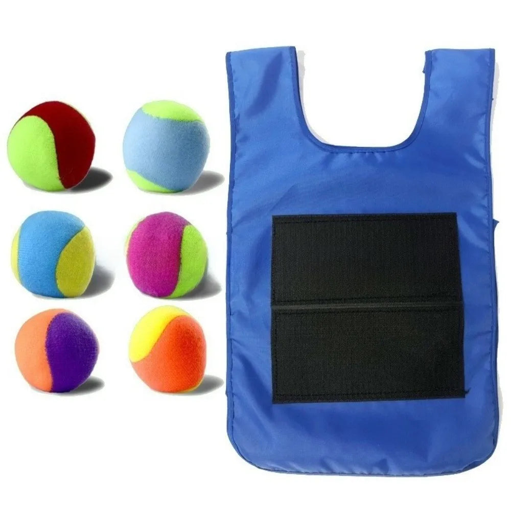 Sticky Ball Vest Throwing Game – Kids Outdoor Dodgeball Set