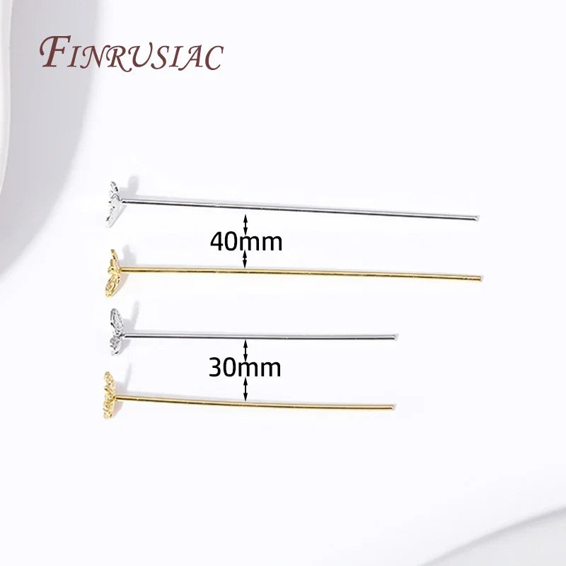 Butterfly Flat Head Pins 18K Gold Plated – 30mm & 40mm DIY Jewellery
