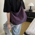 Women's Plaid Canvas Tote Bag – Korean Style Crossbody