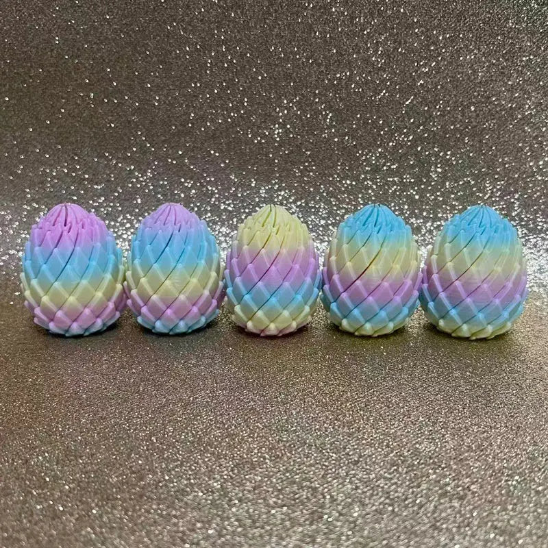 3D Printed Dragon Egg Fidget Toy – Deformable Desk Ornament