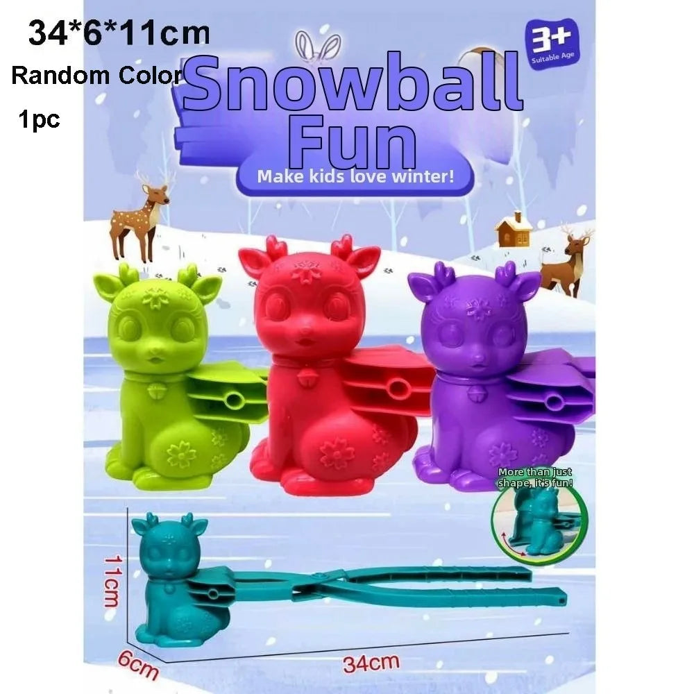Snowball Maker Clip Tongs – Heart, Snowflake & Duck Molds