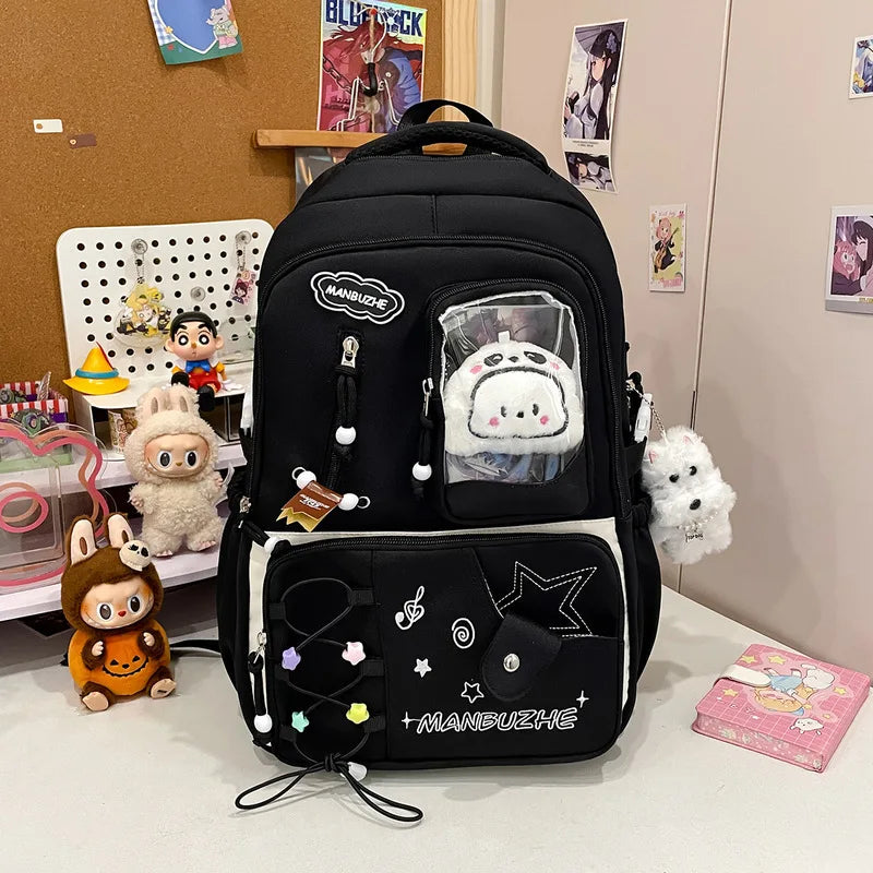 Nixie Large Capacity Dopamine-Inspired Stylish Backpack for Girls