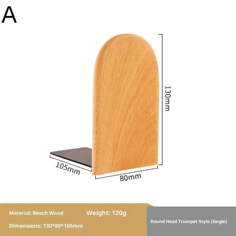 Walnut Wood Bookend Desktop Book Stand – Home Office Organizer