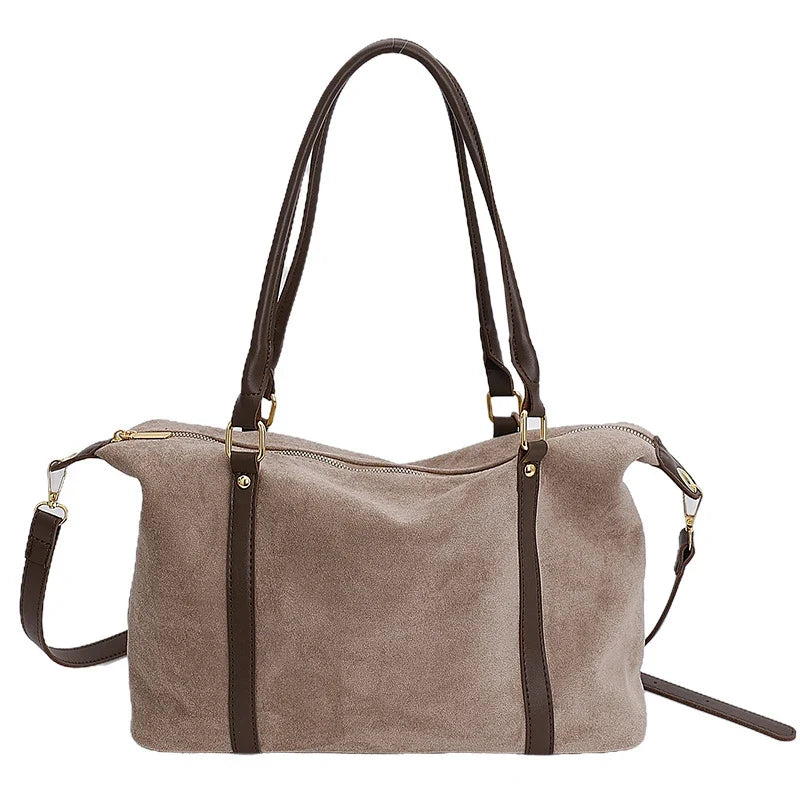 Nixie Retro Suede Women's Crossbody Shoulder Tote Bag