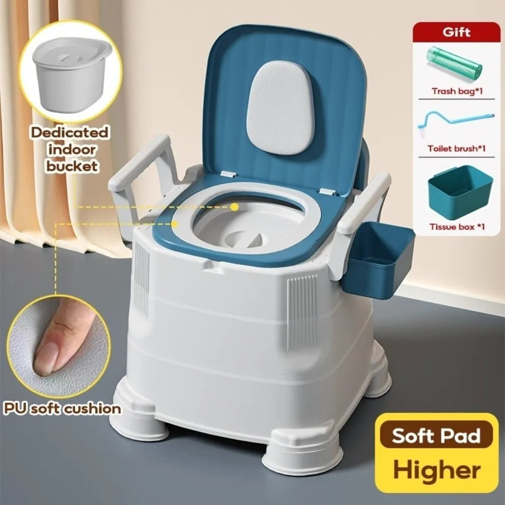 Portable Commode Chair | Non-Slip Toilet Seat with Bowl