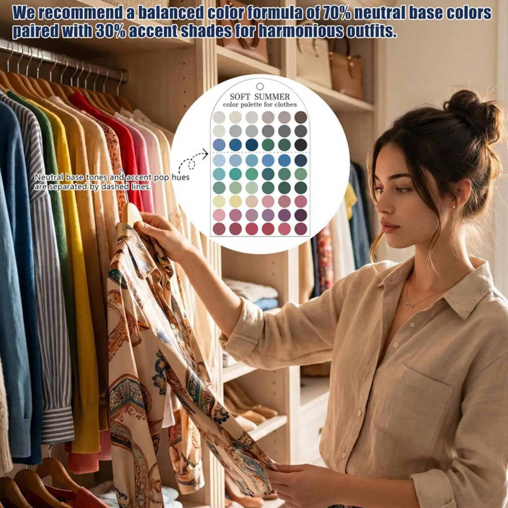 Soft Summer Seasonal Color Palette Cards – Makeup & Fashion Guide