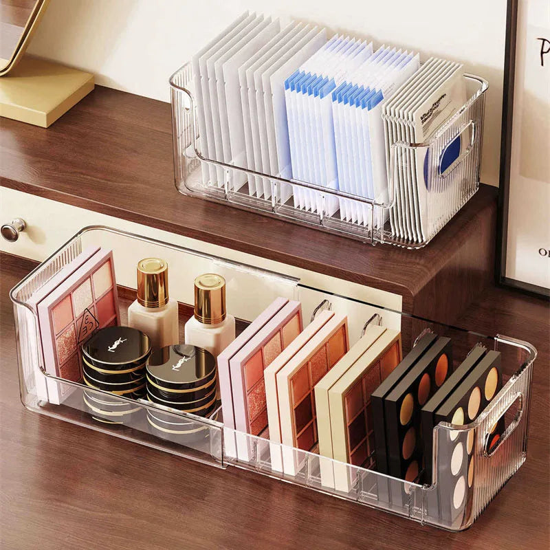 Telescopic Makeup Organizer Box with Removable Dividers