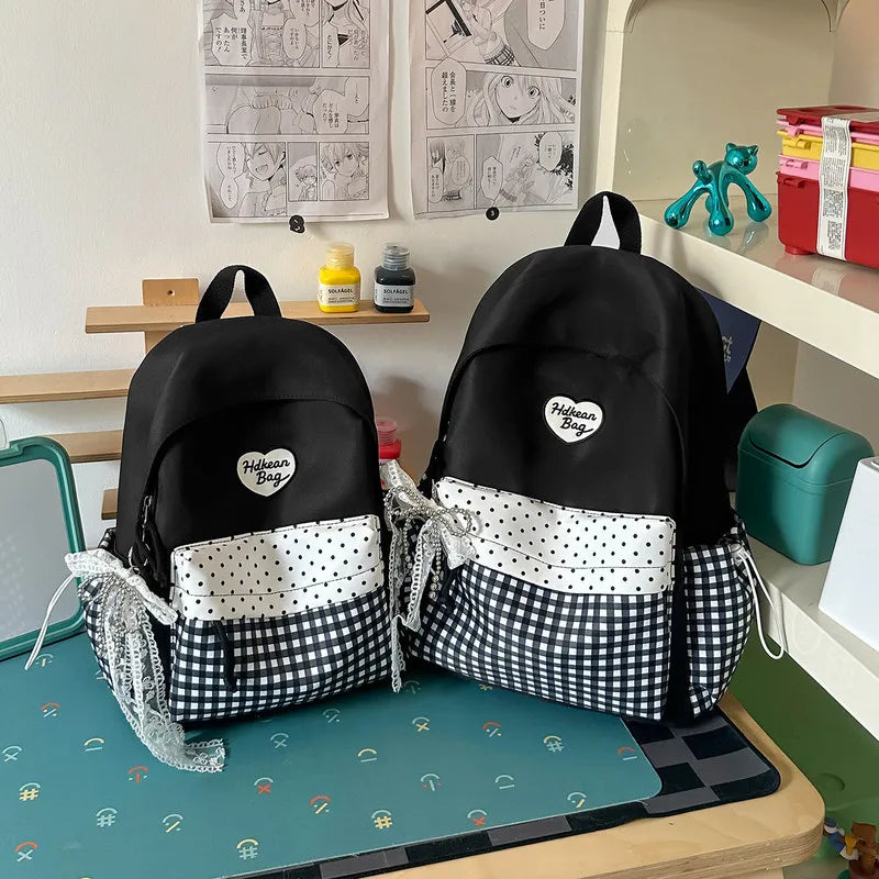 Waterproof Nylon Backpack for Women & Girls | Campus School Bag