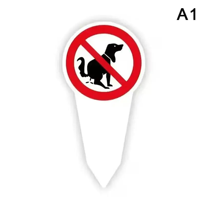 No Dog Poop Yard Sign | Waterproof Garden Stake Warning Sign
