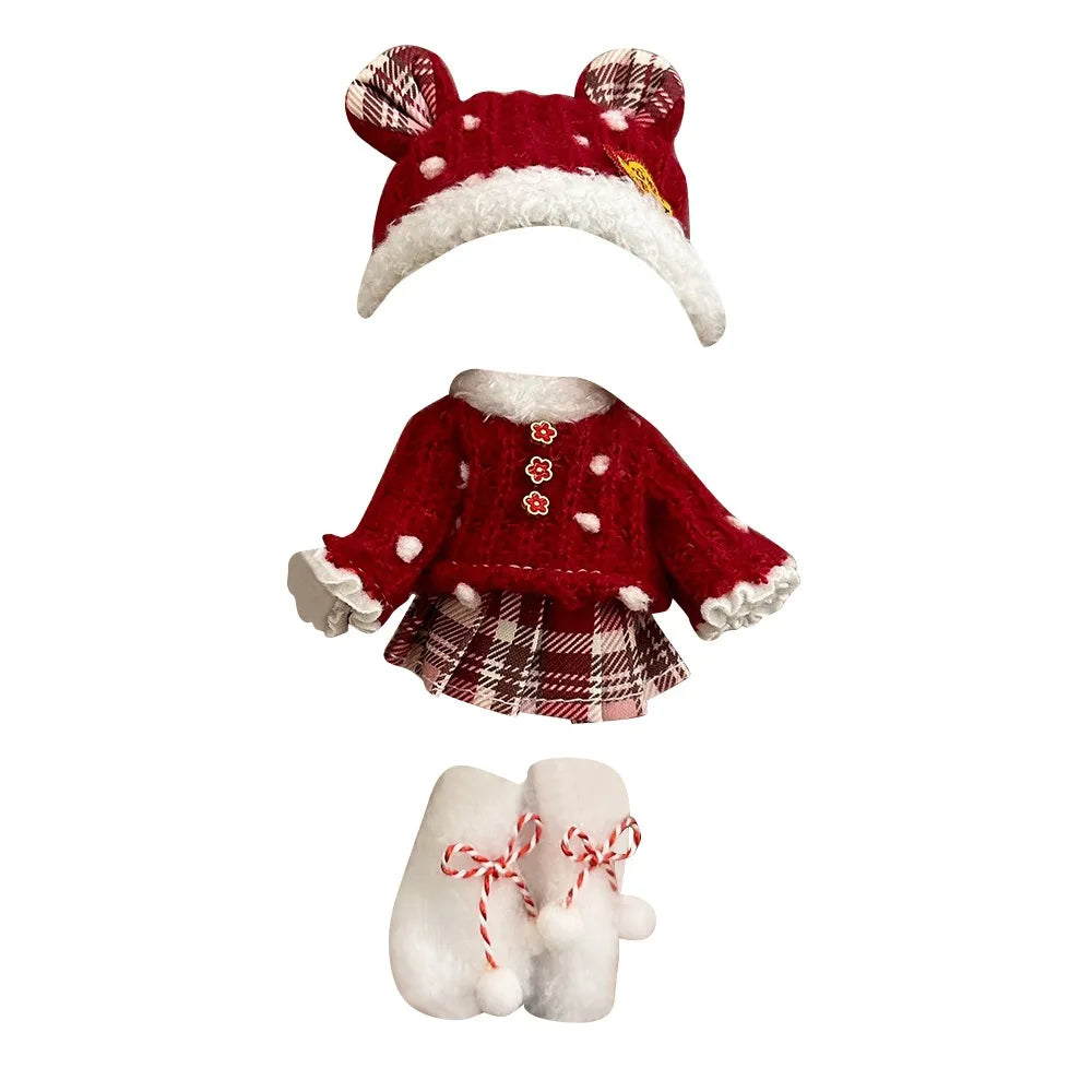 OB11 Doll Hooded Cloak Set – Rabbit & Bear Ears | 1/6 Scale