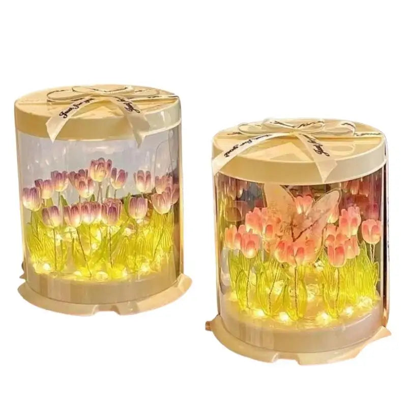 DIY Flower Sea Night Light Lamp Kit – Handmade Craft Decor