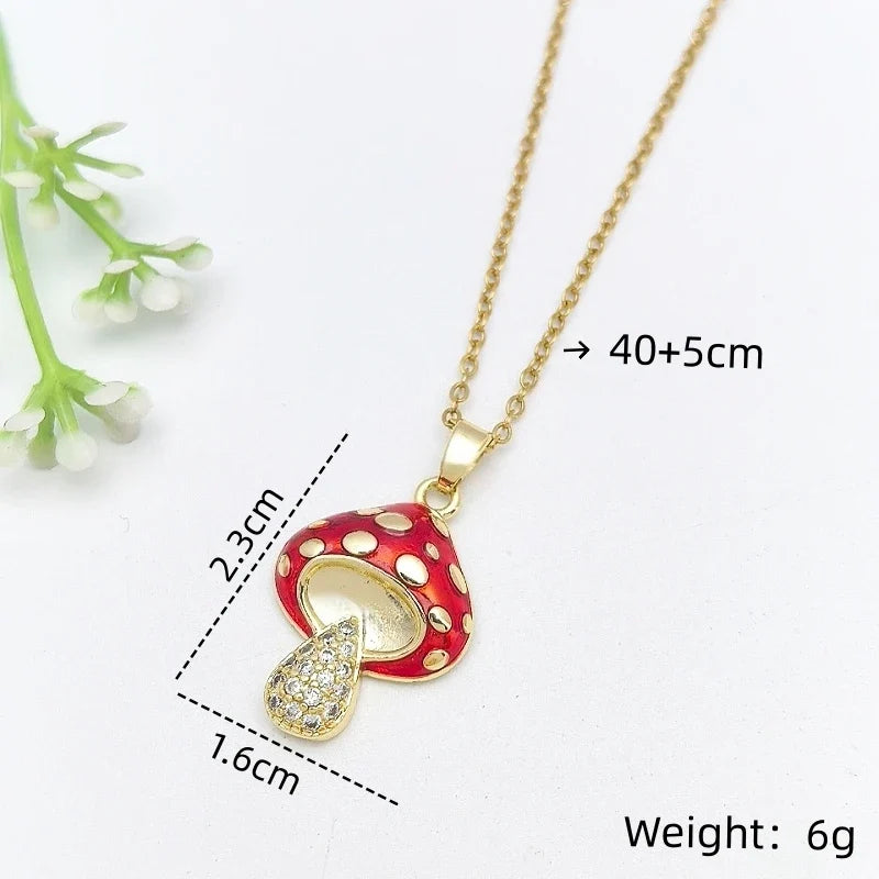 Women's Vintage Cherry Blossom Picture Frame Pendant Necklace