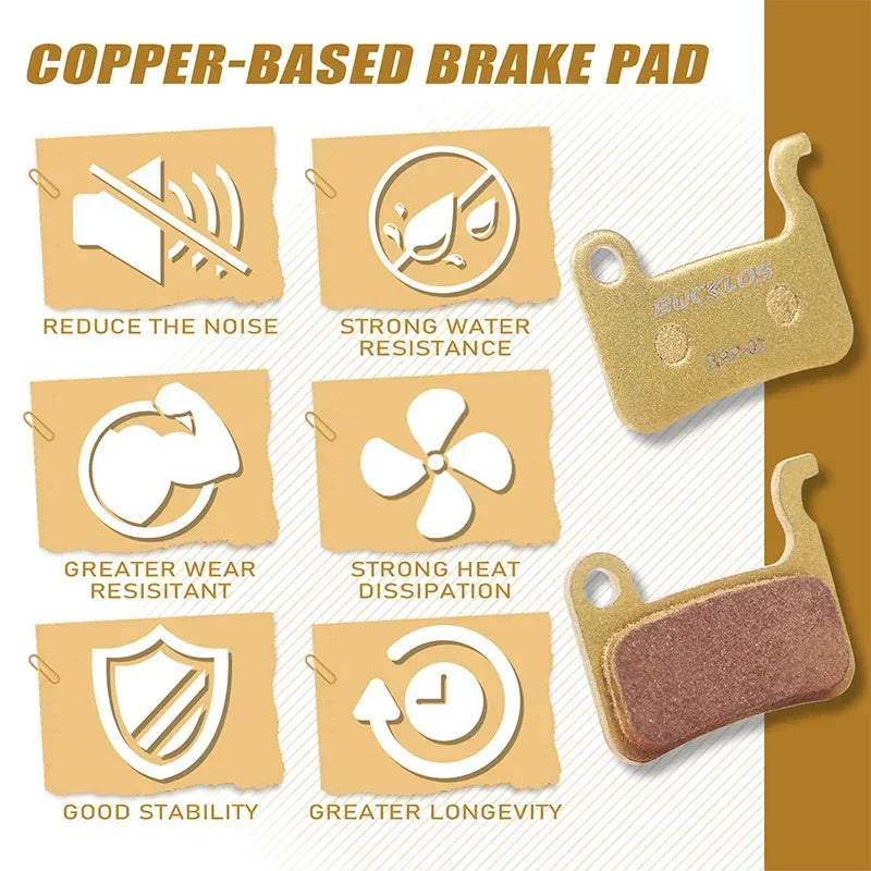 BUCKLOS MTB Copper-Based Disc Brake Pads for Shimano M975