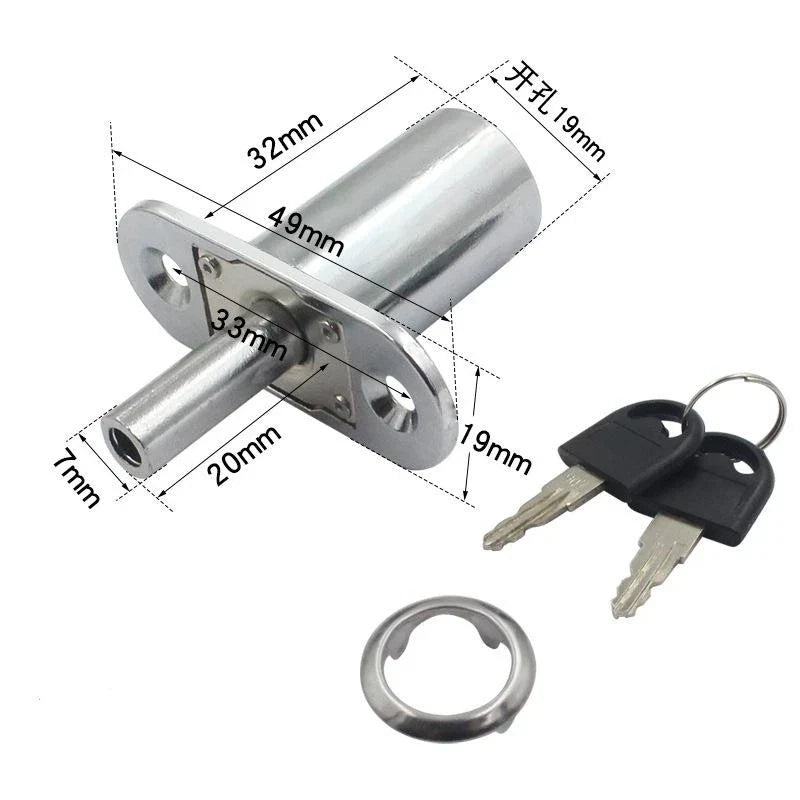 Zinc Alloy Press-Type Sliding Door Lock – Cabinet & Wardrobe