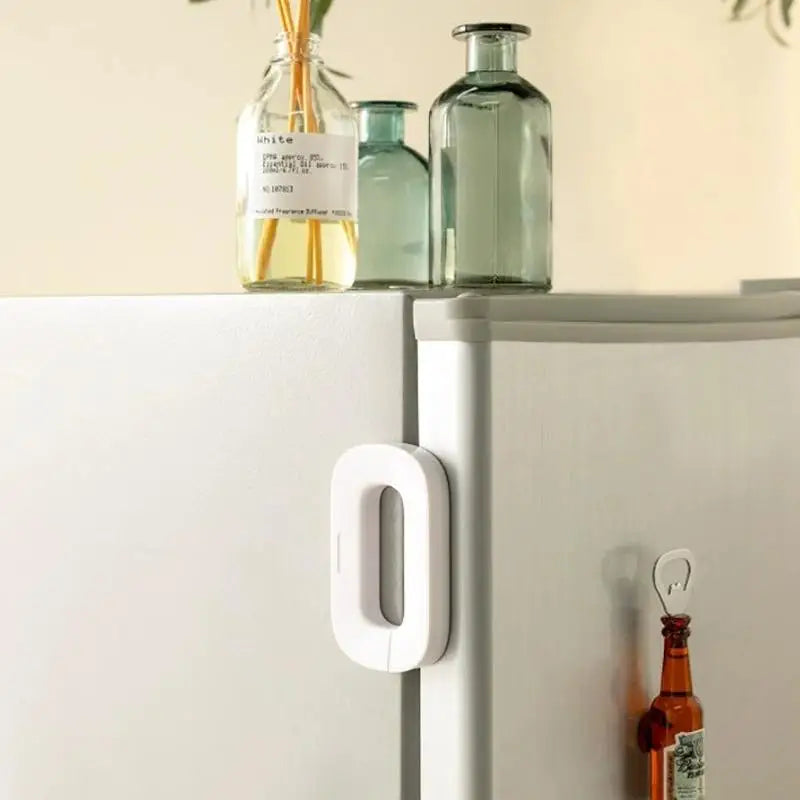 Toddler Safety Fridge Lock – No-Drill Adhesive Cabinet Latch
