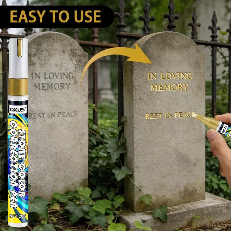 Golden Tombstone Marker Pen – Restore Gravestone Inscriptions