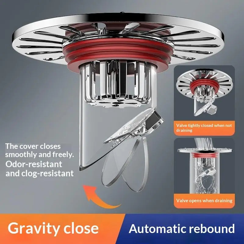 Anti-Odor Floor Drain Cover with Removable Filter Basket