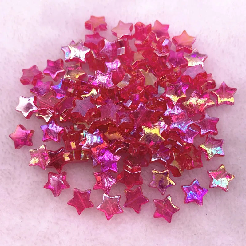 20pcs 11mm AB Star Acrylic Spacer Beads for DIY Jewelry Making