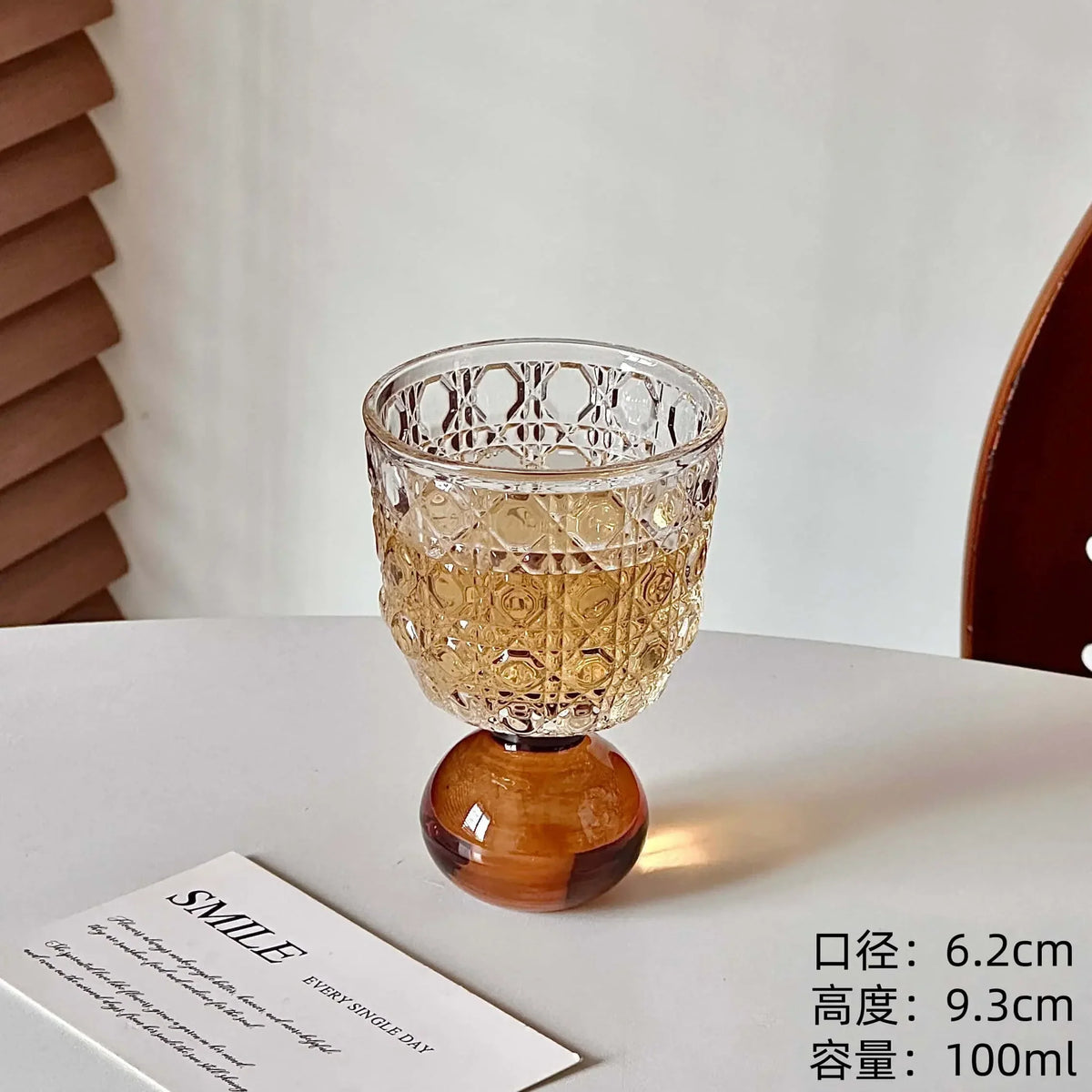 Vintage Ball Base Glass Cup – Wine, Whisky & Juice Drinkware
