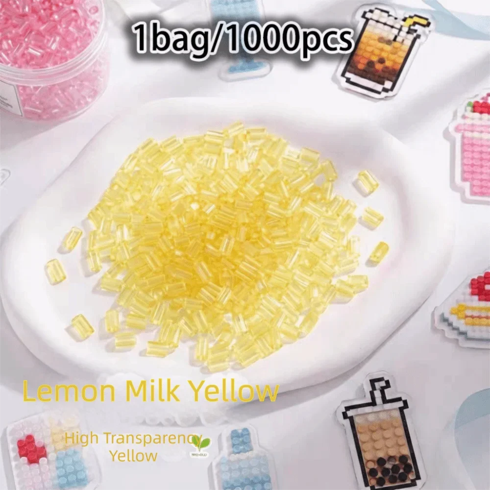 Transparent DIY Perler Beads 2.6mm – 1000pcs Glass-Color Fuse Beads