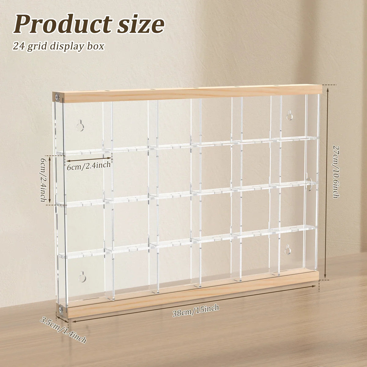 4-Layer Acrylic Coin Display Case – 16 or 24 Compartments