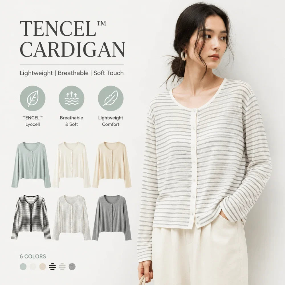 Women's Single Breasted Long Sleeve Knit Cardigan
