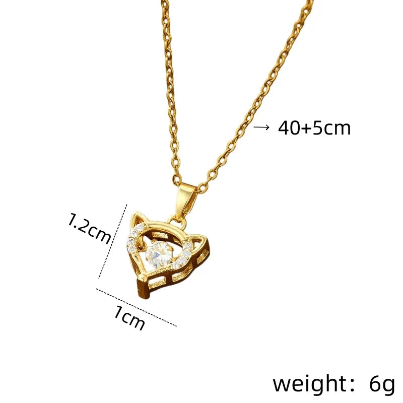 Women's Gold Plated Zircon Choker Necklace – Elegant Chain