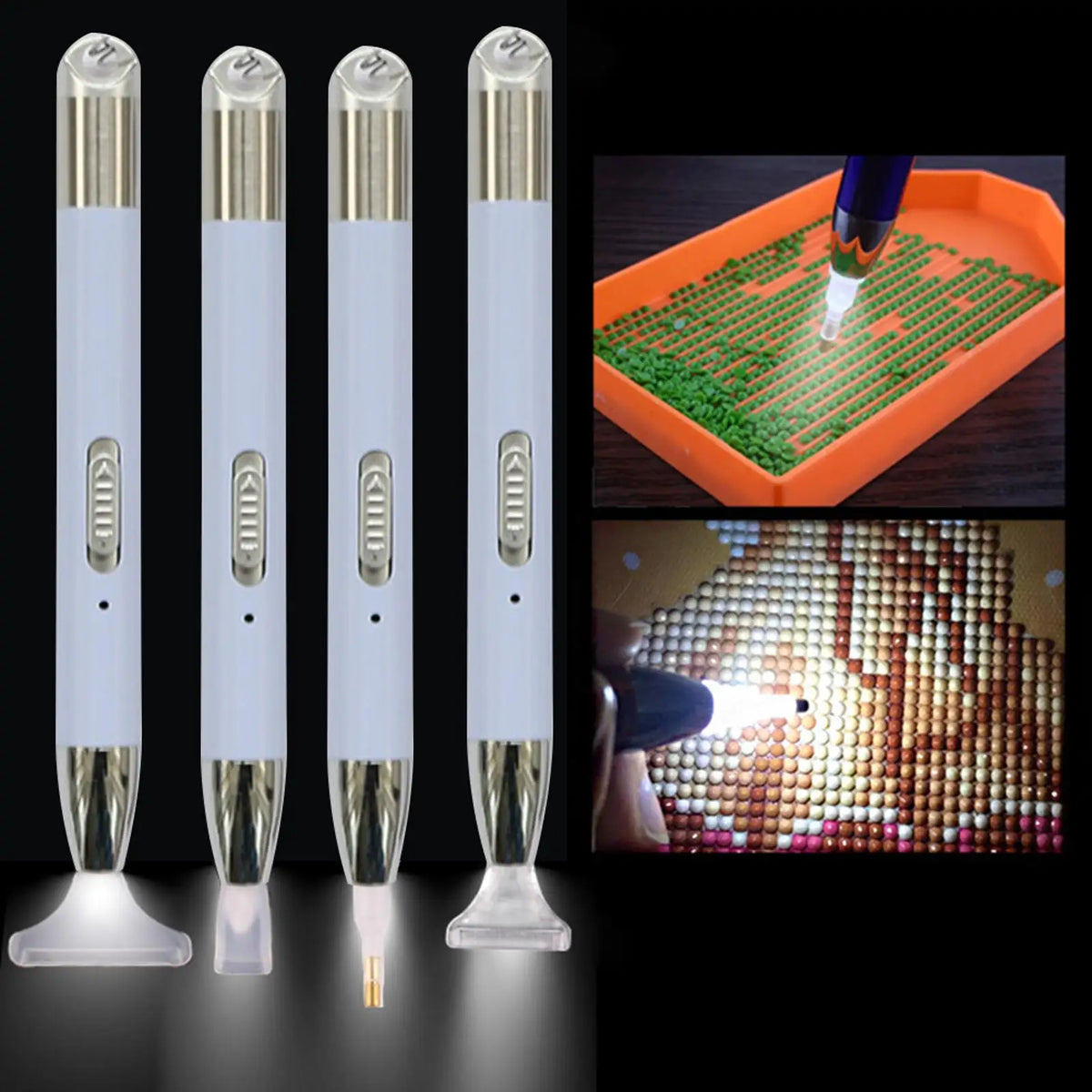 USB Rechargeable Light-Up Diamond Painting Drill Pen Kit