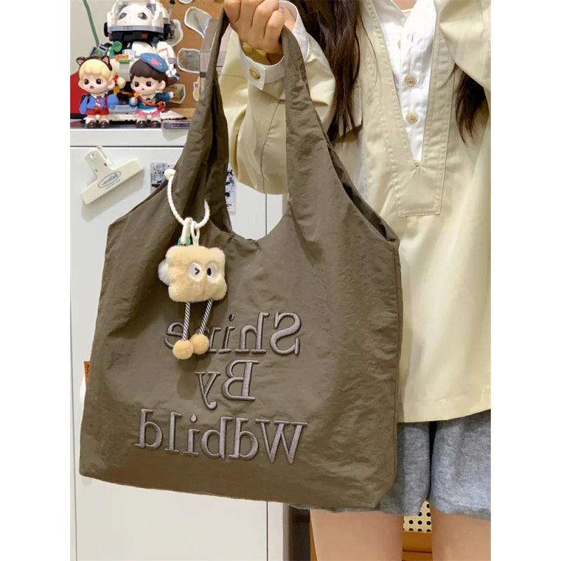 Casual Nylon Tote Bag – Lightweight Women's Shoulder Bag
