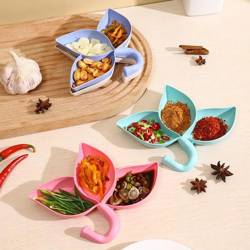 3-Compartment Sauce Dipping Bowls | Food-Grade Plastic Dish