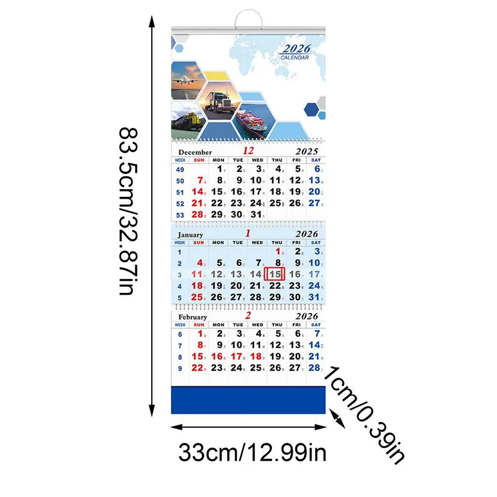 2026 Aviation Wall Calendar – 4-Fold Monthly Planner Gift