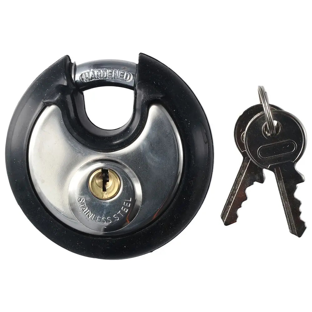 Heavy Duty Stainless Steel Discus Padlock – 3/8" Keyed Lock