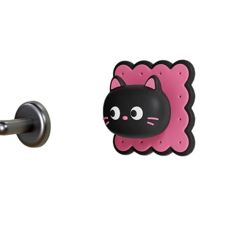 Cute Cat Silicone Door Stopper & Anti-Collision Handle Pad