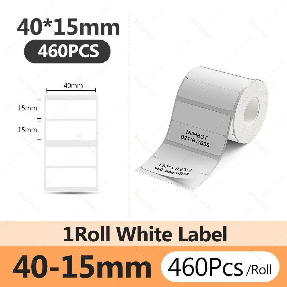 Niimbot Thermal Label Paper B1 B21 B3S – Waterproof Self-Adhesive