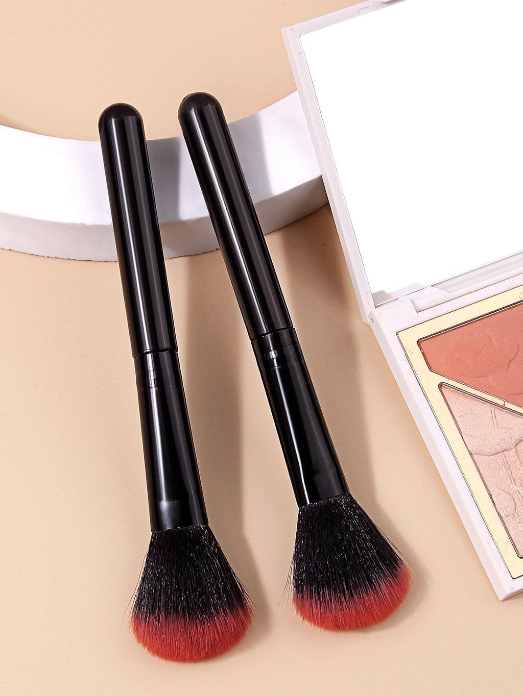 2Pcs Blush Brush Set – Highlighter & Contour Face Brushes