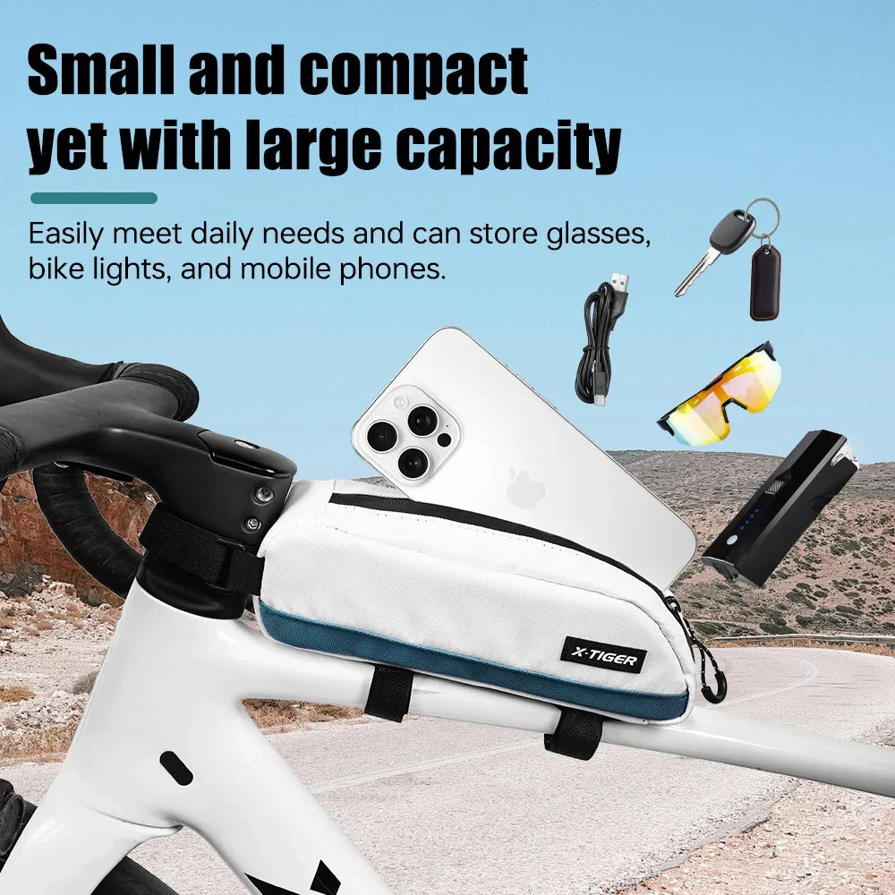 X-Tiger Waterproof Bike Front Tube Bag | MTB & Road Frame Bag