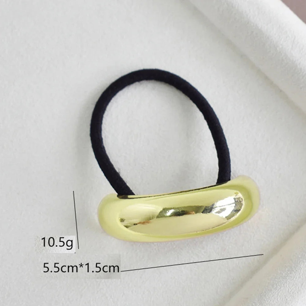 Metal Double-Layer Elastic Hair Bands & Scrunchies for Women