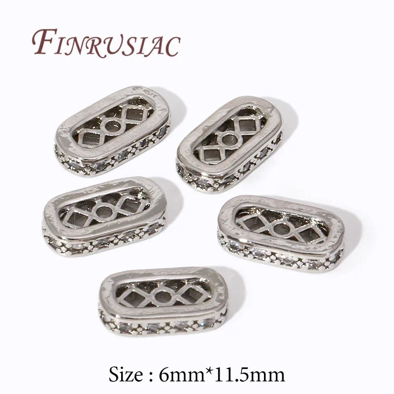 18K Gold Plated Zircon Flat Spacer Bars – DIY Jewelry Findings