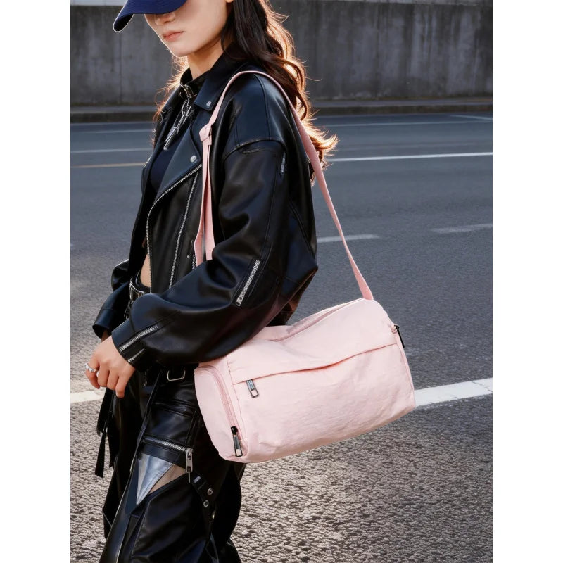 Minimalist Large-Capacity Nylon Shoulder Crossbody Bag