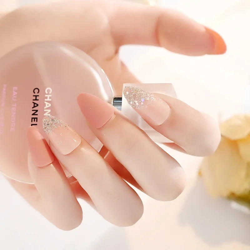 24Pcs Stiletto Press-On Nails Gradient Full Cover Mid-Length
