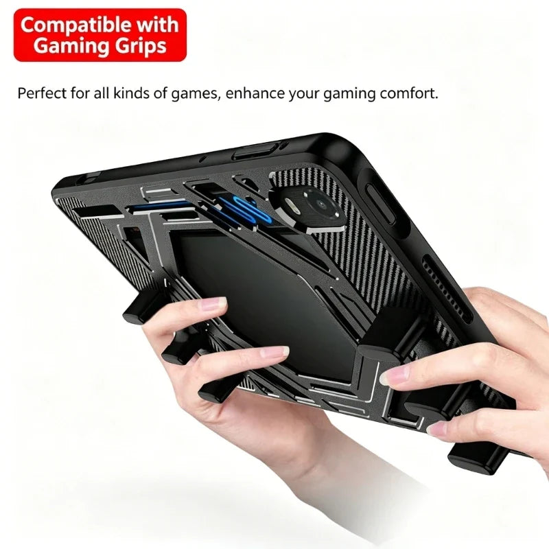 8" Gaming Tablet Case with Hand Grips & Rear Ventilation Cutout