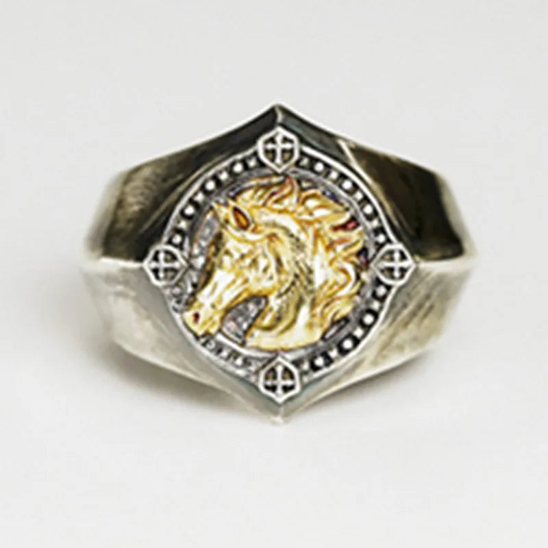 Vintage Punk Adjustable Ring – Eagle Tiger Snake Charm