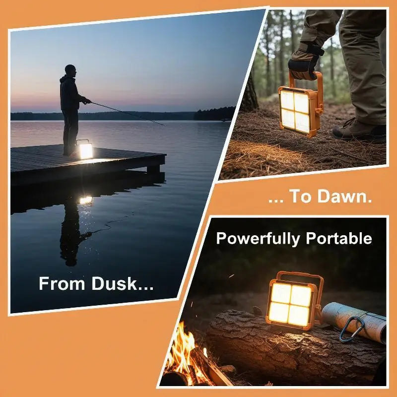 Solar LED Flood Light IP68 Waterproof 25000mAh 5 Modes